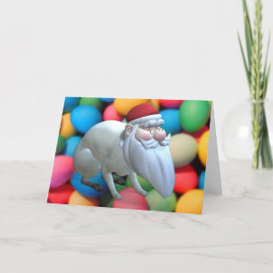 Cartão De Festividades Engraçado Papai Noel Bunny