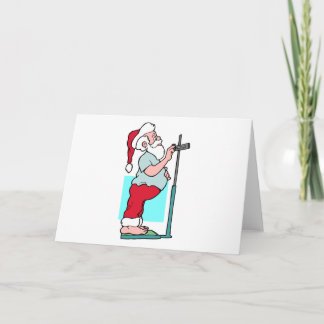 Cartão De Festividades Engraçado Papais noeis com excesso de peso Natal H