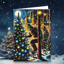 Cartão De Festividades Engraçado Pé Grande de Natal Personalizado