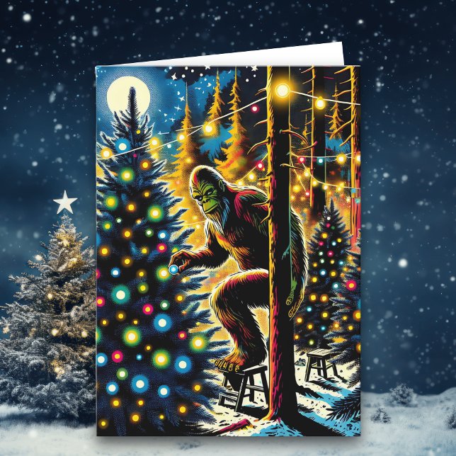 Cartão De Festividades Engraçado Pé Grande de Natal Personalizado (Criador carregado)