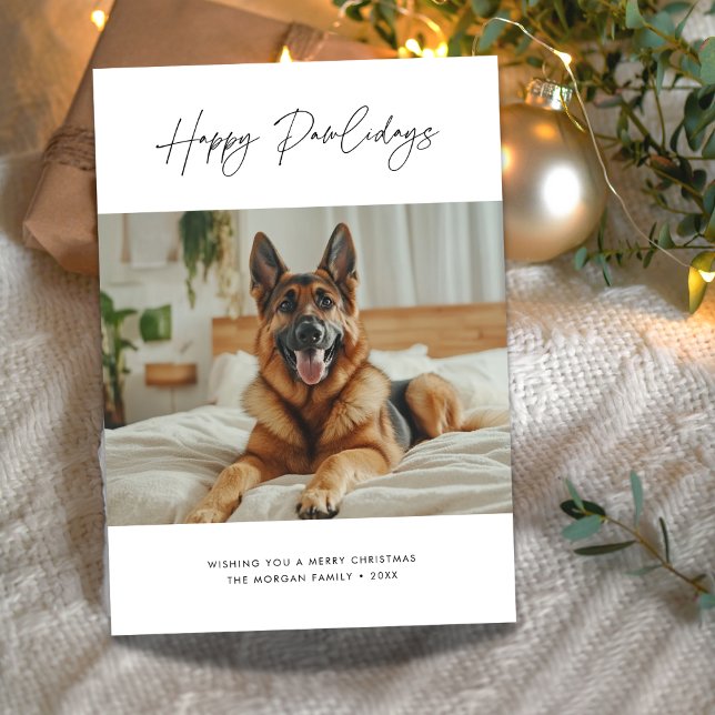 Cartão De Festividades Engraçado Pet Natal Saudação Cão German shepherd (Criador carregado)