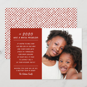 Cartão De Festividades Engraçado Problema Matemático Vermelho 2020 Foto d