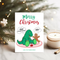 Engraçado T Rex Dinossaur Gingerpão Cookie Natal