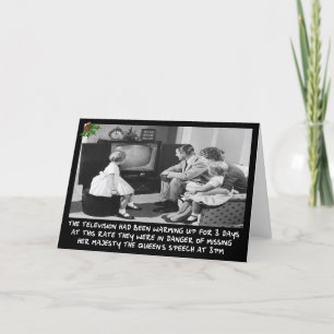 Cartão De Festividades Engraçado televisão de Natal