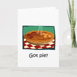 Cartão De Festividades Engraçado tem torta