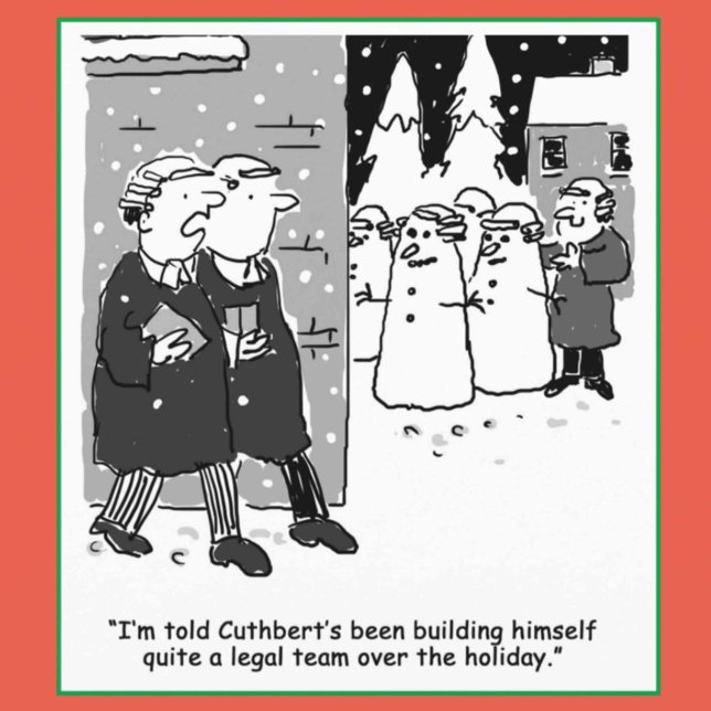 Cartão De Festividades Engraçado Tema Jurídico e Jurídico Natal (Criador carregado)