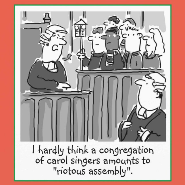 Cartão De Festividades Engraçado Tema Jurídico e Jurídico Natal (Criador carregado)