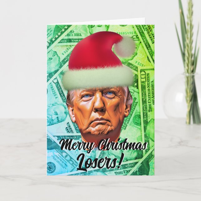 Cartão De Festividades Engraçado Trump "Feliz Perdedor de Natal" (Frente)
