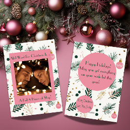 Cartão De Festividades Engraçado Tudo o que eu quero para a foto de Natal