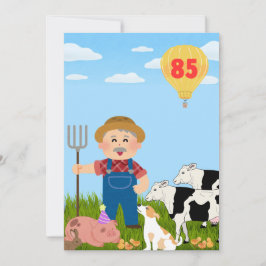 Cartão De Festividades enkele verjaardagskaart 85 jaar (boerderij)