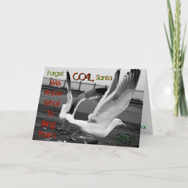 Cartão De Festividades Entrega de Natal - Estilo de Seagull (Frente)