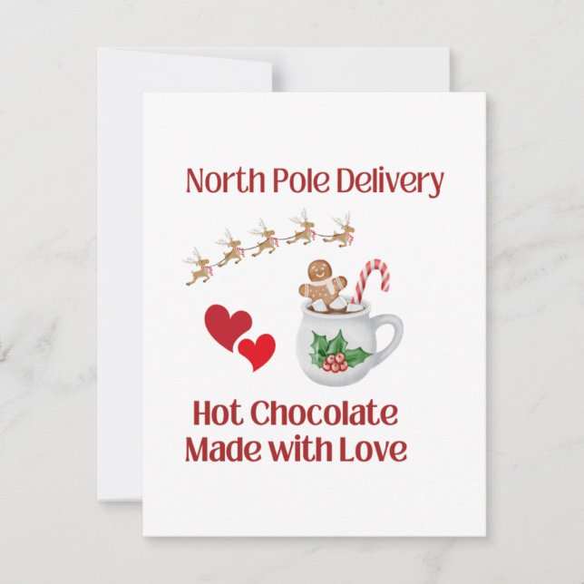 Cartão De Festividades Entrega do Polo Norte em um (Frente)