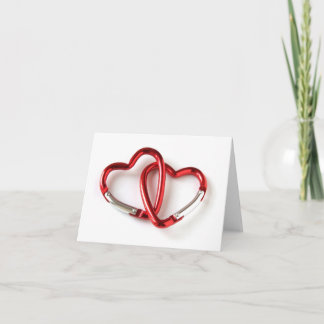 Cartão De Festividades Entwined heart carabiners