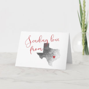 Cartão De Festividades Enviando Amor do Texas - Dia dos Namorados