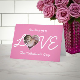 Cartão De Festividades Enviando Foto do Amor no Namorados do coração