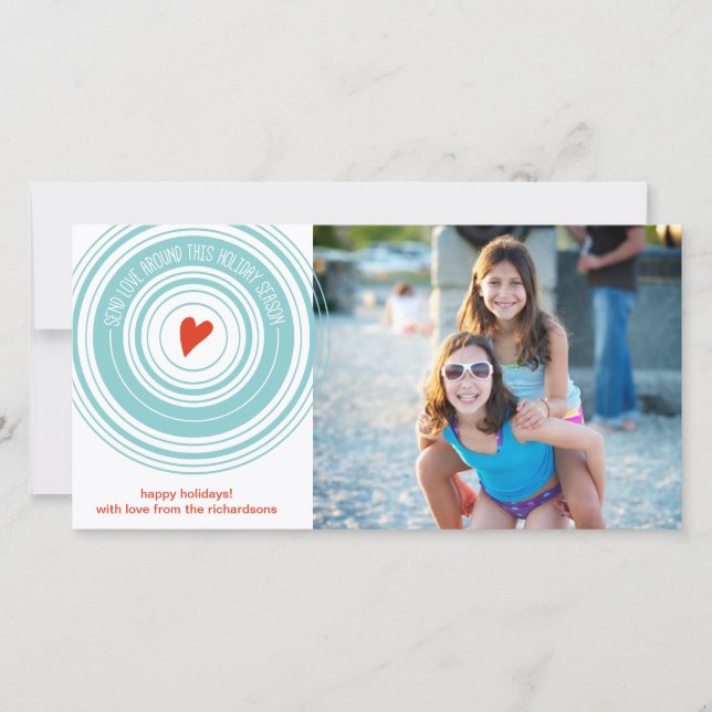 Cartão De Festividades Envie Amor ao Redor (Frente)