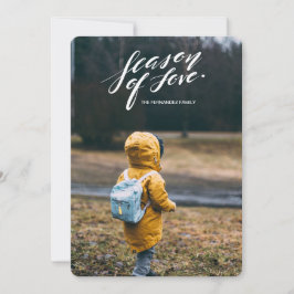 Cartão De Festividades época de amor com script manual