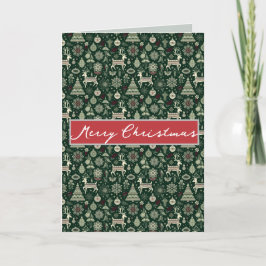 Cartão De Festividades Época de Natal Escandinavo