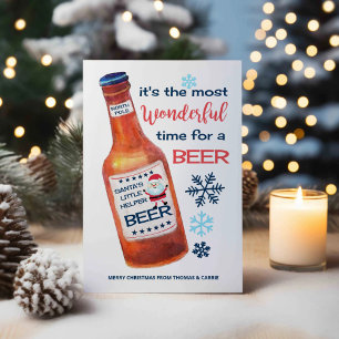 Cartão De Festividades Época Mais Maravilhosa Para Uma Cerveja Natal Dive