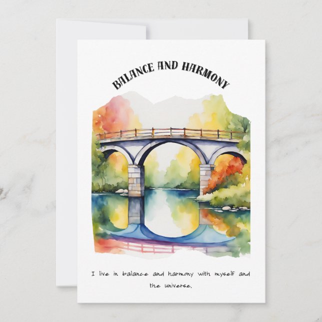 CARTÃO DE FESTIVIDADES EQUILÍBRIO E HARMONIA (Frente)