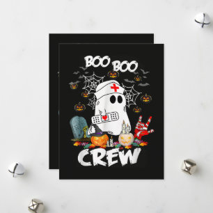 Cartão De Festividades Equipe Boo Boo Enfermeira Fantasma Halloween Assus