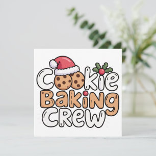 Cartão De Festividades Equipe de Preparação de Biscoitos de Natal Feriado