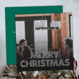 Cartão De Festividades Equipe Diamantes Foto Feliz Natal Negócios Verde