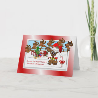 Cartão De Festividades Era A Noite Antes Do Natal