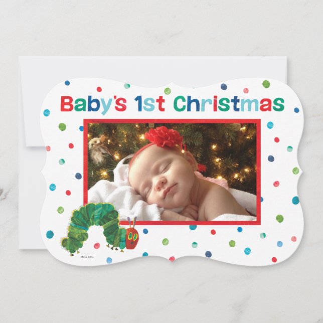 Cartão De Festividades Eric Carle Christmas Caterillar (Frente)