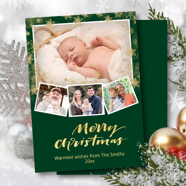 Cartão De Festividades Escamas de Neve Douradas Elegantes Escuros de Músi (Criador carregado)