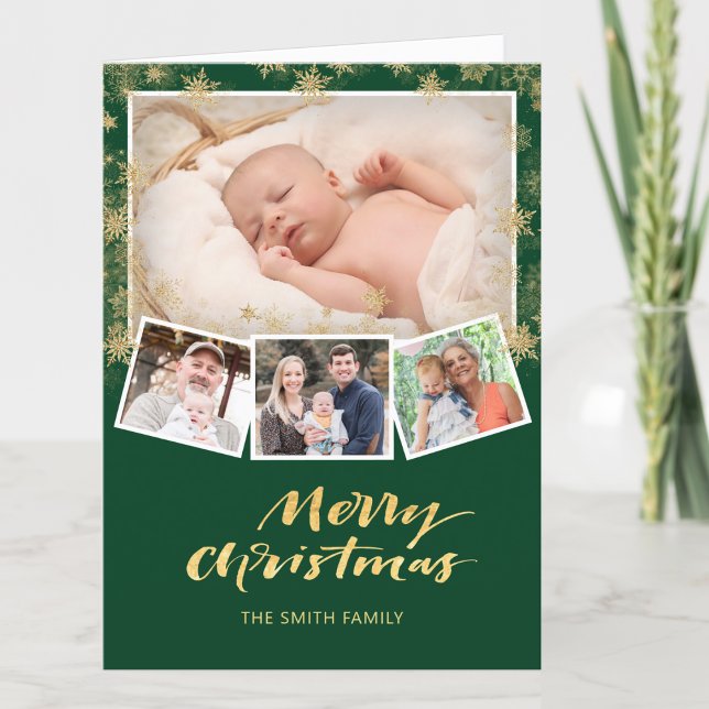 Cartão De Festividades Escamas de Neve Douradas Elegantes Escuros de Músi (Criador carregado)