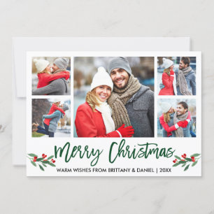 Cartão De Festividades Escoteiro Verde 5 Foto Feliz Natal