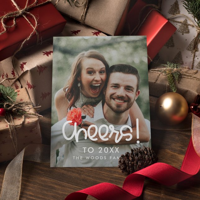 Cartão De Festividades Escrito bonito Alegra a 2026 Foto de Ano Novo (Criador carregado)