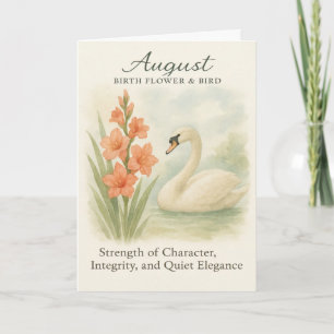 Cartão De Festividades Escritura Cristã Inspiradora do Cisne de Agosto