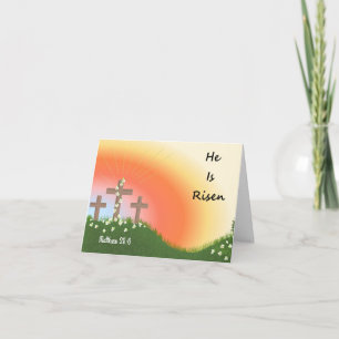 Cartão De Festividades Escritura de Celebração do Sunrise da páscoa Versa