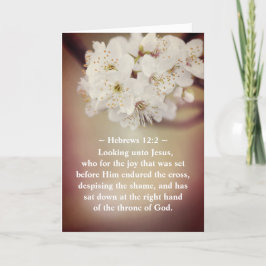 Cartão De Festividades Escritura de páscoa olhando para Jesus Flores de P