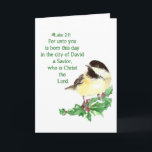 Cartão De Festividades Escritura do Sticker de Escritura de Natal Cristão<br><div class="desc">Escritura do Sticker de Escritura de Natal Cristão</div>