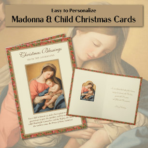 Cartão De Festividades Escritura Religiosa Antiga Virgem Maria Jesus