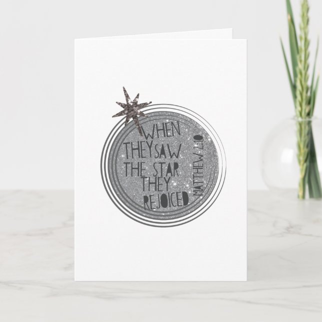 Cartão De Festividades Escritura religiosa de Natal (Frente)