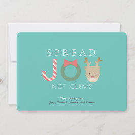 Cartão De Festividades Espalhar JOY Reindeer Máscara Azul