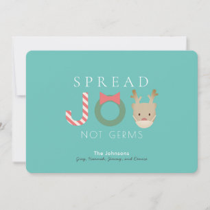 Cartão De Festividades Espalhar JOY Reindeer Máscara Azul