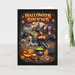 Cartão De Festividades Espantos de Halloween