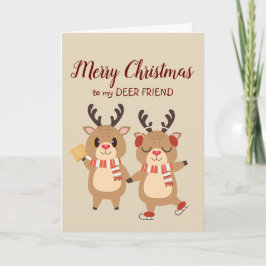 Cartão De Festividades Especial Natal Feliz VEADO Amigo Melhor Presente