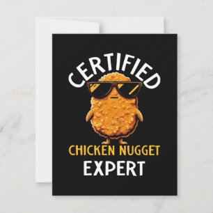 Cartão De Festividades Especialista Certificado em Nuggets de Frango