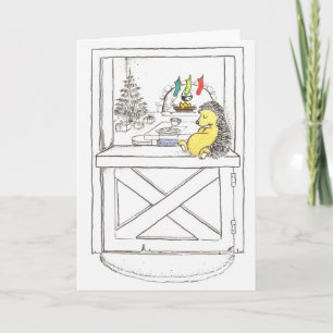 Cartão De Festividades Esperando pelo Natal