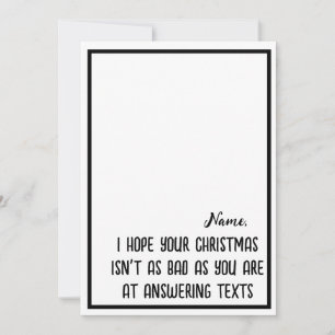 Cartão De Festividades Espero que o seu Natal não seja tão engraçado sarc