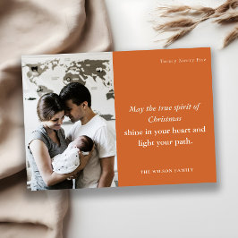 Cartão De Festividades Espírito de Natal Mínimo Russo 1 Foto Rust Dusky