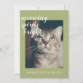 Cartão De Festividades Espíritos que Miavam Iluminam o Feriado da Foto do