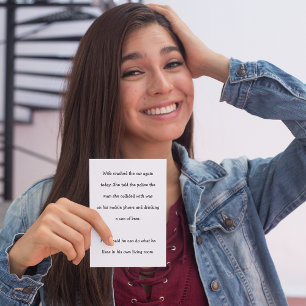 Cartão De Festividades Esposa Acidentada Carro Contou Piada Humorística 