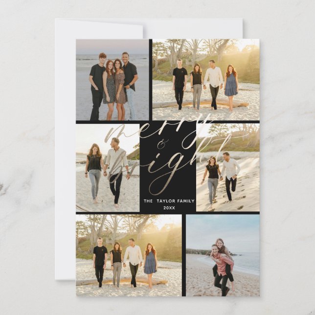 Cartão De Festividades Espuma dourada com Feliz rosa e Xadrez brilhante (Frente)